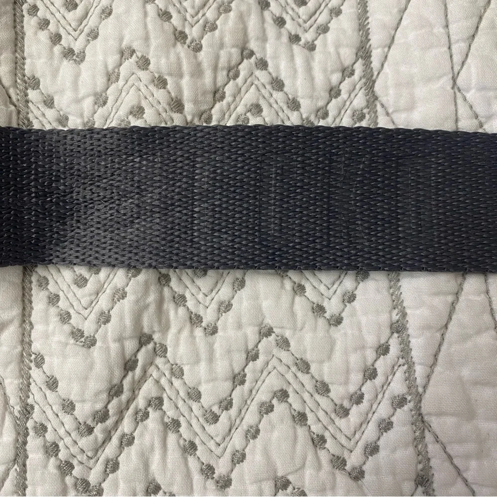 Y2K Charcoal Gray ECHO Belt with Black Ring Buckle